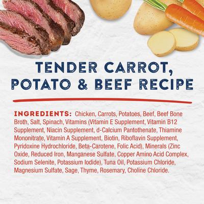 Original Ultra Platefulls Tender Carrot, Potato & Beef Recipe Wet Dog Food, 9-oz pouch, case of 12
