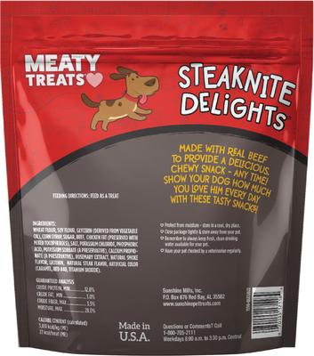 Steaknight Delights Beef Flavor Dog Treats, 25-oz bag