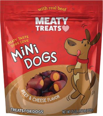 Mini Dogs Beef & Cheese Flavor Soft & Chewy Dog Treats, 25-oz bag