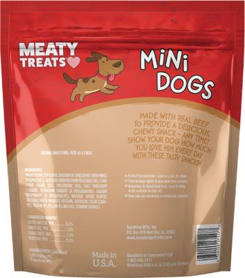 Mini Dogs Beef & Cheese Flavor Soft & Chewy Dog Treats, 25-oz bag