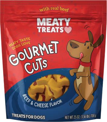 Gourmet Cuts Beef & Cheese Flavor Soft & Chewy Dog Treats, 25-oz bag