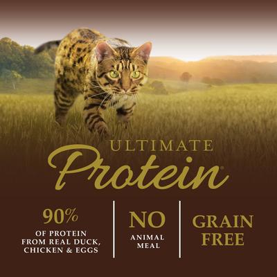 Ultimate Protein Cage-Free Duck Recipe Grain-Free Dry Cat Food, 4-lb bag