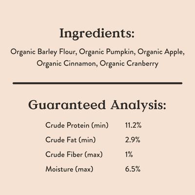 Galletas crujientes Pumpkin'n Harvest Biscuits para perros, bolsa de 355 g