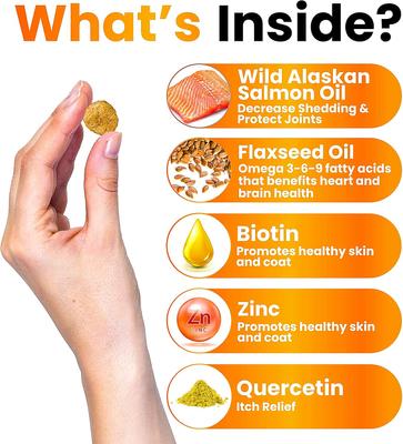 Omega-3 Fish Oil Chicken Flavored Skin & Coat Chew Supplement for Dogs, 120 count