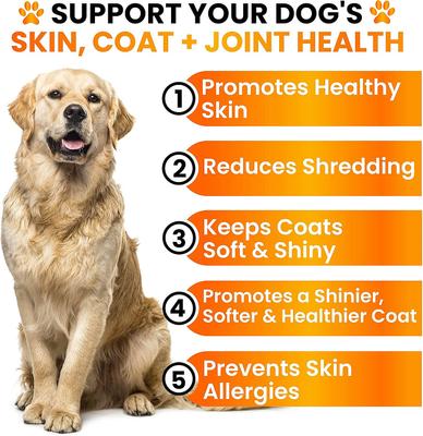 Omega-3 Fish Oil Chicken Flavored Skin & Coat Chew Supplement for Dogs, 120 count