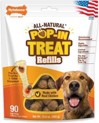 All-Natural Pop-In Dog Treat Refills Knuckle Bone Pop-In Refill Chicken Pop-In, 90 count