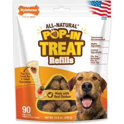 Repuestos de golosinas naturales para perros Knuckle Bone Pop-In, 90 unidades