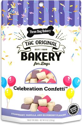 Celebration Confetti Strawberry, Vanilla & Blueberry Dog Treats, 8-oz bag