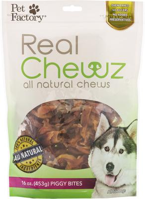 Real Chewz Piggy Bites All Natural Chewy Dog Treats, 16-oz bag