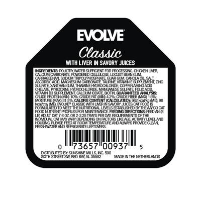 Evolve Classic Crafted Meals Liver Recipe Pate Wet Cat Food, 3.5-oz can, case of 15