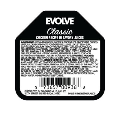 Evolve Classic Crafted Meals Chicken Recipe Pate Wet Cat Food, 3.5-oz can, case of 15