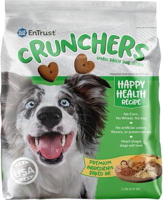 Golosinas crujientes para perros EnTrust Crunchers Happy Health, bolsa de 2 lb