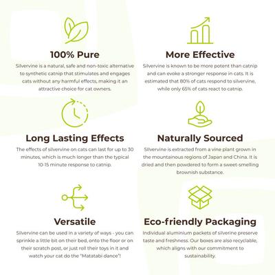 Organic Silvervine Catnip, 2-gm, box of 20