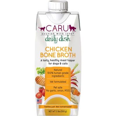 Alimento húmedo para perros y gatos Daily Dish Chicken Broth de grado humano, botella de 1.1 lb