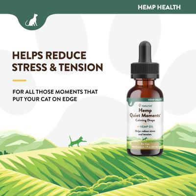Hemp Quiet Moments Liquid Calming Supplement for Cats, 1-fl oz bottle