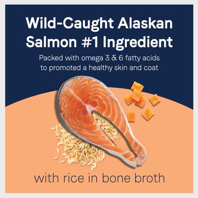 PURE 2-in-1 Goodness Pate Recipe Real Salmon & Sweet Potatoes in Bone Broth Wet Dog Food, 11.5-oz box, case of 6