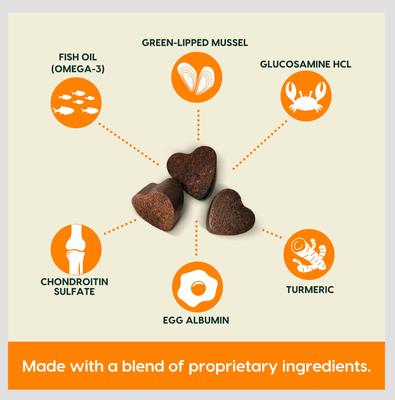 Gray Muzzle Old Bones Happy Joint Soft Chew Joint Supplement for Senior Dogs, 90 count