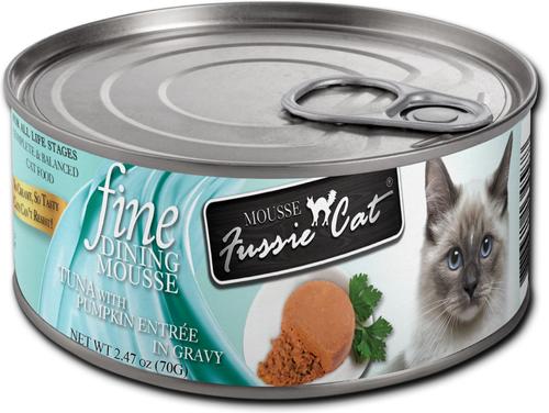Fine Dining Mousse Tuna with Pumpkin Entree Wet Cat Food, 2.47-oz can, case of 24
