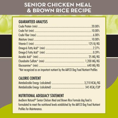 Senior Chicken Meal & Brown Rice Recipe Dry Dog Food, 26-lb bag