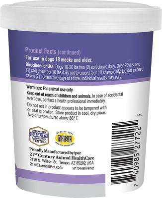 Pet-EZE Calming Soft Chews Supplement for Dogs, 120 count