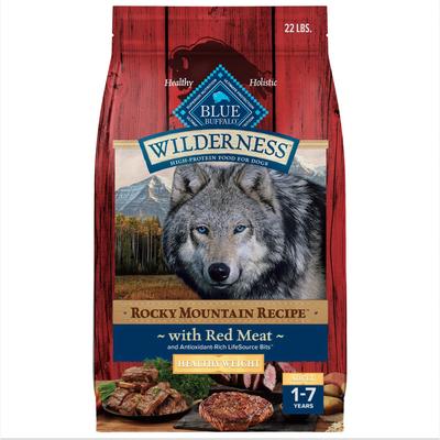 Wilderness Red Meat Rocky Mountain Recipe High-Protein Healthy Weight Adult Dry Dog Food, 22-lb bag
