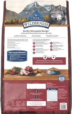 Wilderness Red Meat Rocky Mountain Recipe High-Protein Healthy Weight Adult Dry Dog Food, 22-lb bag