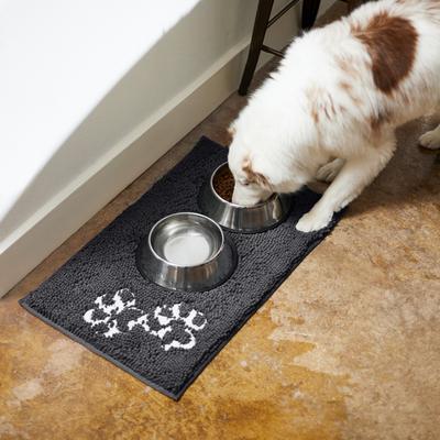 Microfiber Chenille Paw Print Mat, Large