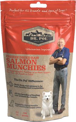 Salmon Munchies Grain-Free Freeze-Dried Raw Dog Treats, 3.5-oz. bag