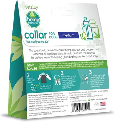 Hemp Helpers Collar for Dogs, Medium