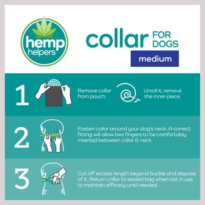Hemp Helpers Collar for Dogs, Medium