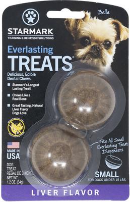 Everlasting Liver Flavored Small Dental Dog Treats, 2 count