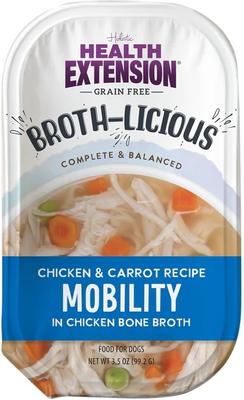Broth-Licious Mobility Grain-Free Chicken & Carrot in Chicken Bone Broth Wet Dog Food, 3.5-oz tray, case of 12