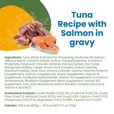 Classic Complete Grain-Free Tuna Recipe with Salmon in Gravy Cat Food, 2.47-oz, case of 12