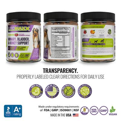 UroMAXX Chews Urinary Kidney & Bladder formula Dog Supplement, 90 count