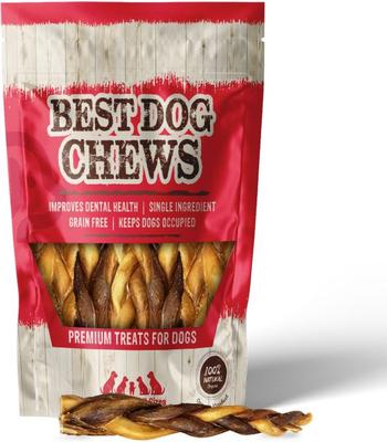 Braided 12-in Bully Sticks Dog Treats, 6 count