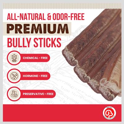 Braided 12-in Bully Sticks Dog Treats, 6 count