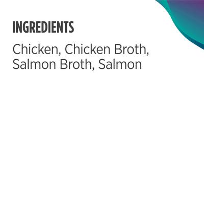 Nulo, FreeStyle Meaty Pouches Chicken & Salmon, Pollo + Salmón en Caldo para Hidratación, Gatos, 80 g × 24 bolsas