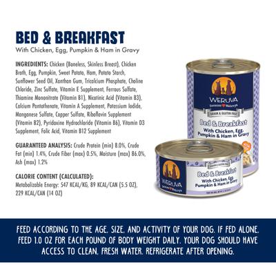 Bed & Breakfast with Chicken, Egg, Pumpkin & Ham in Gravy Grain-Free Canned Dog Food, 14-oz, case of 12