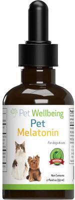 Pet Melatonin Bacon Flavored Liquid Calming Supplement for Dogs, 2-oz bottle
