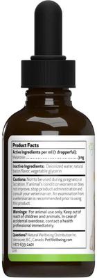 Pet Melatonin Bacon Flavored Liquid Calming Supplement for Dogs, 2-oz bottle