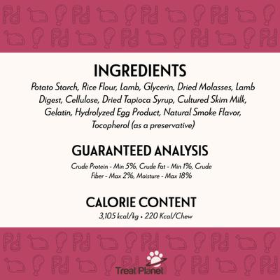 Deluxe Hide-Free Long-Lasting 7" Lamb Recipe Dog Chew