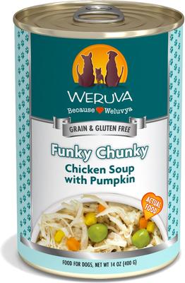Bundle: Weruva Paw Lickin' Chicken in Gravy + Funky Chunky Chicken Soup with Pumpkin Canned Dog Food