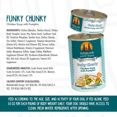 Bundle: Weruva Paw Lickin' Chicken in Gravy + Funky Chunky Chicken Soup with Pumpkin Canned Dog Food