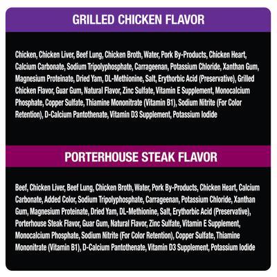 Bundle: Cesar Classic Loaf in Sauce Beef Recipe, Filet Mignon, Grilled Chicken, & Porterhouse Steak Flavors Variety Pack Food Trays + Iams MiniChunks Small Kibble Dry Dog Food
