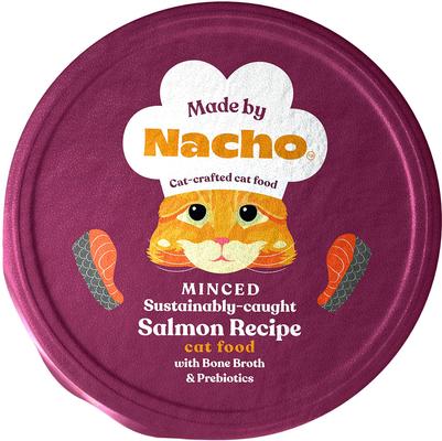 Made by Nacho Sustainably Caught Minced Salmon Recipe with Bone Broth Wet Cat Food, 2.5-oz tray, case of 20