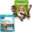 Bundle: Virbac C.E.T. VeggieDent Fr3sh Tartar Control Dog Chews + Benebone Multipack Durable Chew Toy