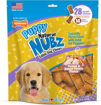 Nubz Turkey & Sweet Potato Flavored Puppy Chew Treat, 28 count