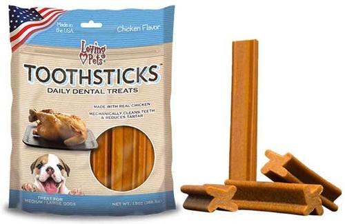 Toothsticks Small Chicken Daily Dog Dental Treat, 13-oz bag