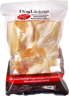 DogLicious Peanut Butter Chips Rawhide Dog Treats, 1-lb bag
