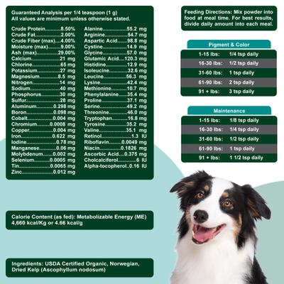 Dogzymes Norwegian Kelp Dog Supplement, 3-lb jar
